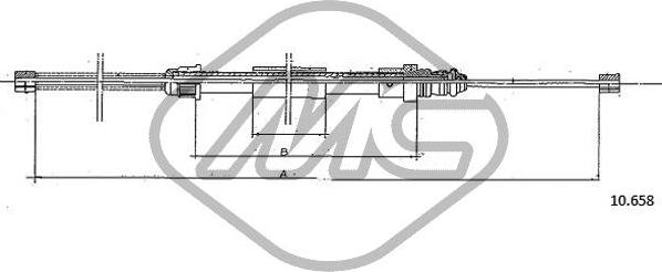 Metalcaucho 82999 - Трос, гальмівна система autozip.com.ua