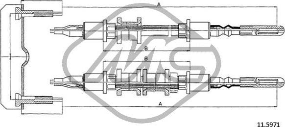 Metalcaucho 82497 - Трос, гальмівна система autozip.com.ua