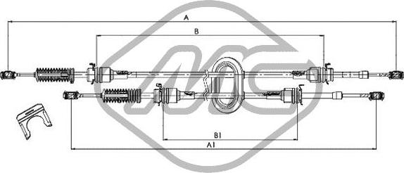 Metalcaucho 82427 - Трос, ступінчаста коробка передач autozip.com.ua