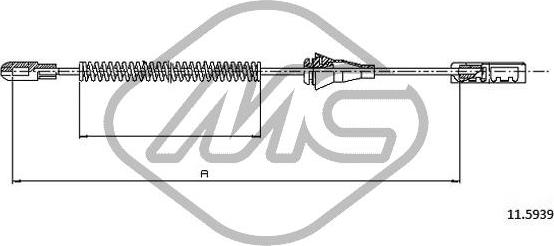 Metalcaucho 82545 - Трос, гальмівна система autozip.com.ua