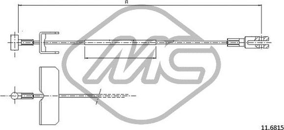 Metalcaucho 82556 - Трос, гальмівна система autozip.com.ua