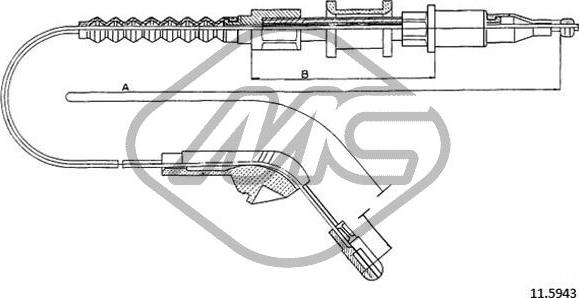 Metalcaucho 82518 - Трос, гальмівна система autozip.com.ua