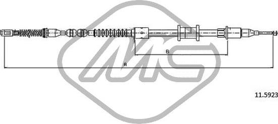 Metalcaucho 82517 - Трос, гальмівна система autozip.com.ua