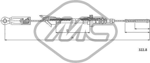 Metalcaucho 82061 - Трос, управління зчепленням autozip.com.ua