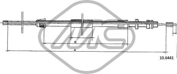 Metalcaucho 82808 - Трос, гальмівна система autozip.com.ua