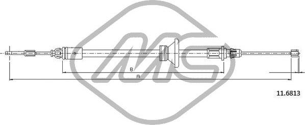 Metalcaucho 82368 - Трос, гальмівна система autozip.com.ua