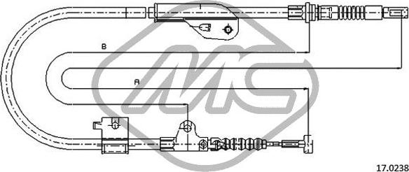 Metalcaucho 82324 - Трос, гальмівна система autozip.com.ua