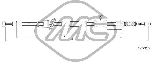 Metalcaucho 82275 - Трос, гальмівна система autozip.com.ua