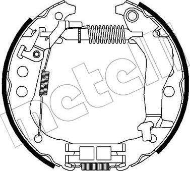 Metelli 51-0447 - Комплект гальм, барабанний механізм autozip.com.ua