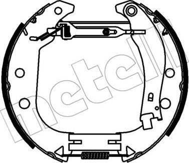 Metelli 51-0456 - Комплект гальм, барабанний механізм autozip.com.ua