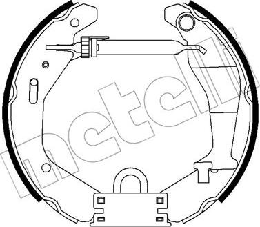 Metelli 51-0450 - Комплект гальм, барабанний механізм autozip.com.ua