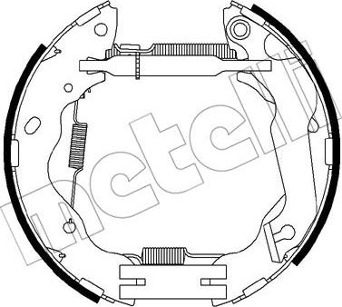 Metelli 51-0457 - Комплект гальм, барабанний механізм autozip.com.ua