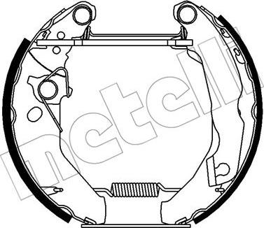 Metelli 51-0410 - Комплект гальм, барабанний механізм autozip.com.ua