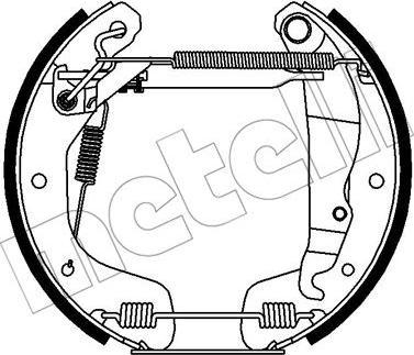 Metelli 51-0413 - Комплект гальм, барабанний механізм autozip.com.ua