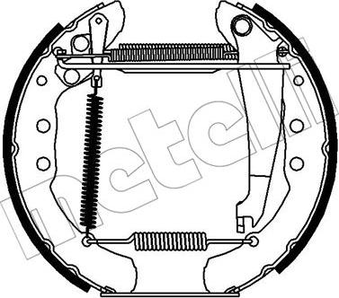 Metelli 51-0418 - Комплект гальм, барабанний механізм autozip.com.ua
