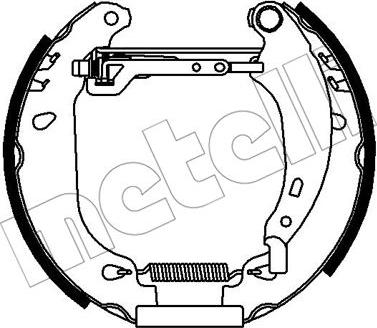 Metelli 51-0435 - Комплект гальм, барабанний механізм autozip.com.ua