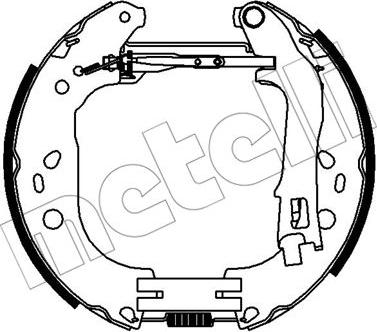 Metelli 51-0436 - Комплект гальм, барабанний механізм autozip.com.ua