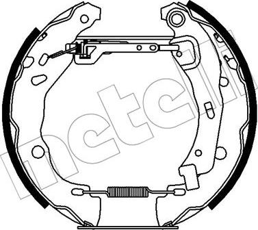 Metelli 51-0437 - Комплект гальм, барабанний механізм autozip.com.ua