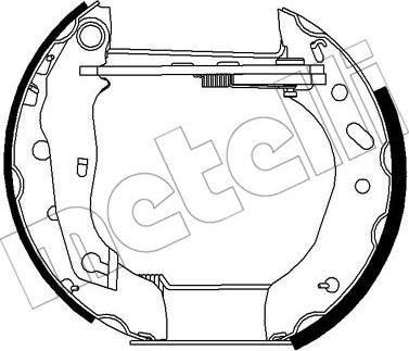 Metelli 51-0424 - Комплект гальм, барабанний механізм autozip.com.ua