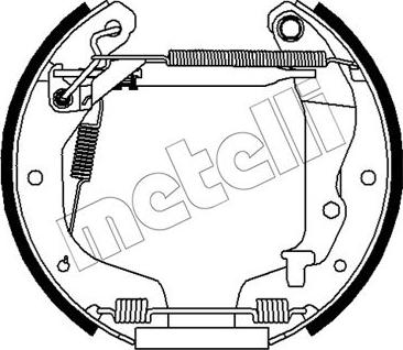 Metelli 51-0479 - Комплект гальм, барабанний механізм autozip.com.ua