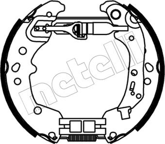 Metelli 51-0545 - Комплект гальм, барабанний механізм autozip.com.ua