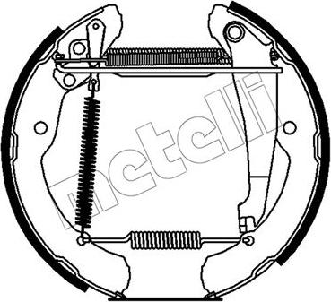 Metelli 51-0504 - Комплект гальм, барабанний механізм autozip.com.ua