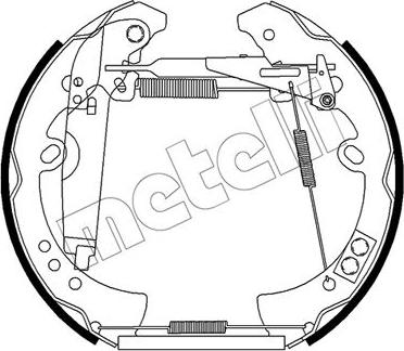 Metelli 51-0508 - Комплект гальм, барабанний механізм autozip.com.ua