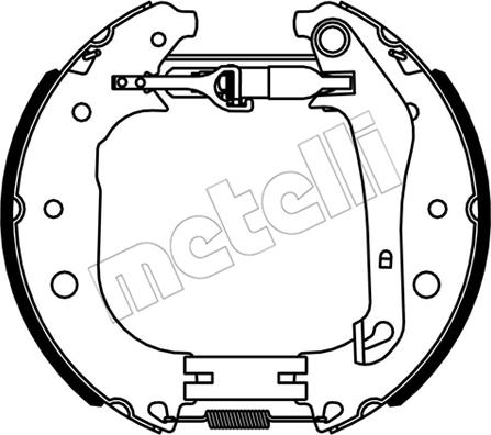 Metelli 51-0534 - Комплект гальм, барабанний механізм autozip.com.ua