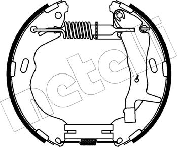 Metelli 51-0538 - Комплект гальм, барабанний механізм autozip.com.ua