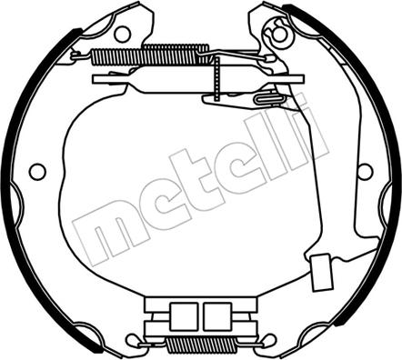 Metelli 51-0533 - Комплект гальм, барабанний механізм autozip.com.ua