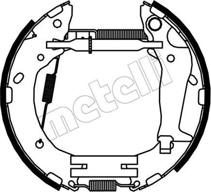 Metelli 51-0532 - Комплект гальм, барабанний механізм autozip.com.ua