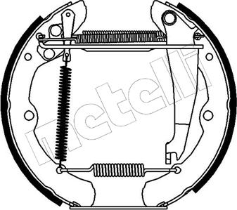 Metelli 51-0100 - Комплект гальм, барабанний механізм autozip.com.ua