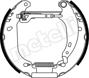 Metelli 51-0093 - Комплект гальм, барабанний механізм autozip.com.ua