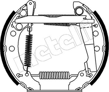 Metelli 51-0045 - Комплект гальм, барабанний механізм autozip.com.ua