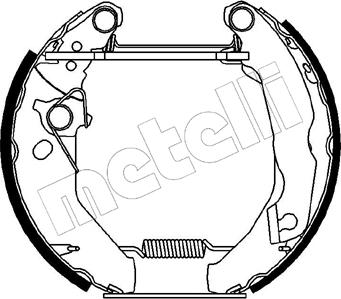 Metelli 51-0047 - Комплект гальм, барабанний механізм autozip.com.ua