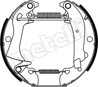 Metelli 51-0056 - Комплект гальм, барабанний механізм autozip.com.ua