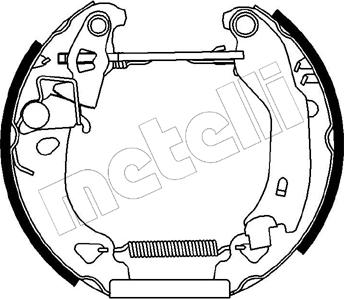 Metelli 51-0058 - Комплект гальм, барабанний механізм autozip.com.ua