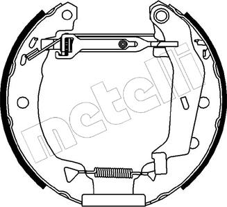 Metelli 51-0057 - Комплект гальм, барабанний механізм autozip.com.ua