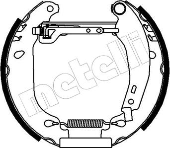 Metelli 51-0021 - Комплект гальм, барабанний механізм autozip.com.ua