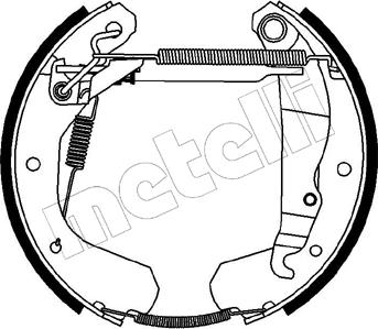 Metelli 51-0082 - Комплект гальм, барабанний механізм autozip.com.ua