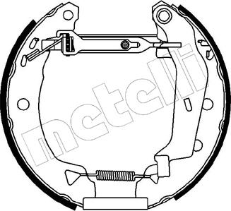 Metelli 51-0029 - Комплект гальм, барабанний механізм autozip.com.ua