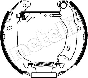 Metelli 51-0026 - Комплект гальм, барабанний механізм autozip.com.ua