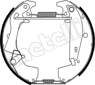 Metelli 51-0070 - Комплект гальм, барабанний механізм autozip.com.ua