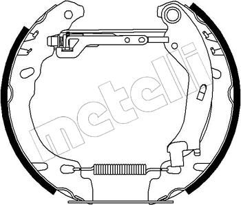 Metelli 51-0194 - Комплект гальм, барабанний механізм autozip.com.ua