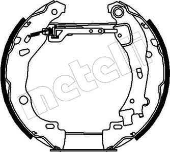 Metelli 51-0190 - Комплект гальм, барабанний механізм autozip.com.ua