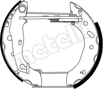 Metelli 51-0192 - Комплект гальм, барабанний механізм autozip.com.ua