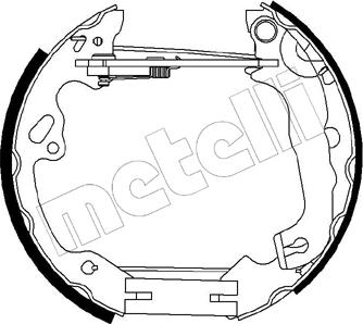 Metelli 51-0197 - Комплект гальм, барабанний механізм autozip.com.ua