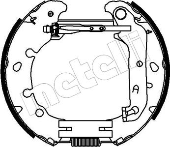 Metelli 51-0153 - Комплект гальм, барабанний механізм autozip.com.ua