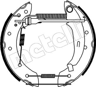 Metelli 51-0161 - Комплект гальм, барабанний механізм autozip.com.ua