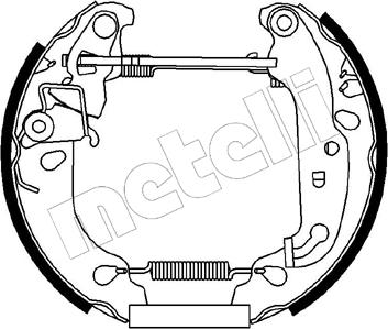 Metelli 51-0167 - Комплект гальм, барабанний механізм autozip.com.ua